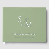 Sage Green Chic Mariage Livres d'hôtes Foil Guestb (Recto)
