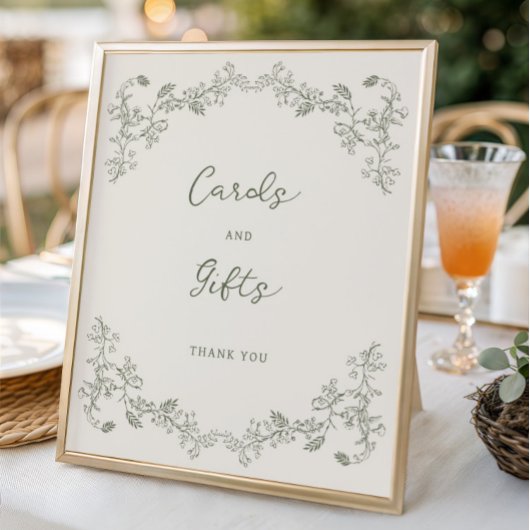 Sage Green  Chinoiserie Kaarten Geschenken Poster