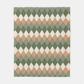 Sage Green Christmas Pattern Fleece Deken (Voorkant)