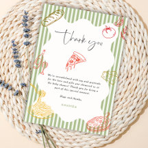 Sage Green Ciao Baby Italiaanse Pizza Baby Shower