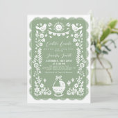 Sage Green Cielito Lindo Baby shower Invitation (Debout devant)