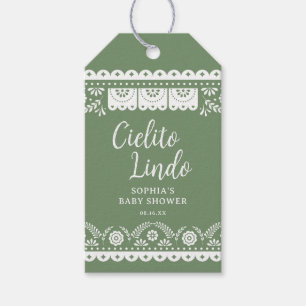 Sage Green Cielito Lindo Talavera Baby shower Cadeaulabel