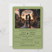 Sage Green Citrus Botanical Wedding Invitation (Devant)