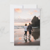 Sage Green Classic Calligraphie photo Mariage RSVP (Dos)