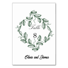 Sage Green Classic Floral Wedding Kaart