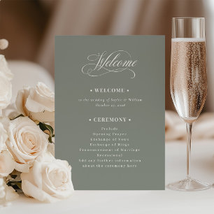Sage Green   Classic Luxe bruiloft welkom Programma