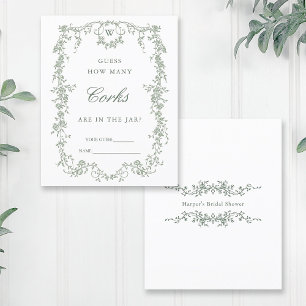 Sage Green Classy 'Raad eens hoeveel' bruidsspel