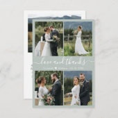 Sage Green Collage Wedding van Liefde en Bedankt (Voorkant / Achterkant)
