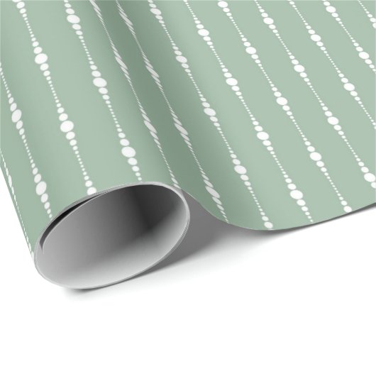 Sage Green Color Watercolor Pattern Cadeaupapier (Rol Hoek)