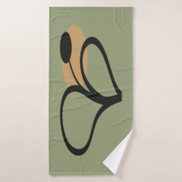 Sage Green Contemporary Botanical  Badhanddoek