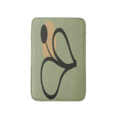 Sage Green Contemporary Botanical Badmat (Voorkant Verticaal)