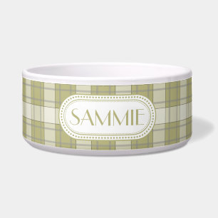 Sage Green Country Pset Pattern Monogram Voerbakje