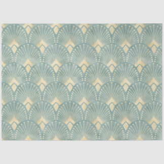 Sage Green, crème, kunstdecopatroon, , bijtend, Tissuepapier