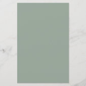 Sage Green Crest Monogram Mariage invité Menu (Dos)