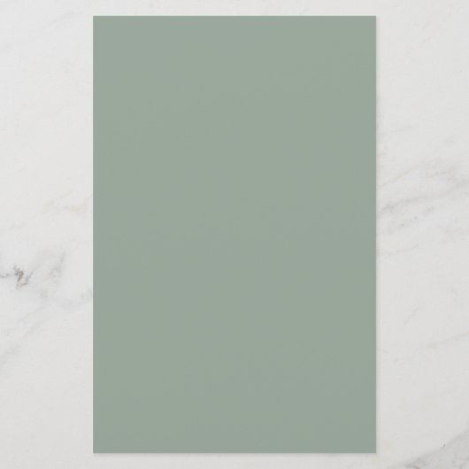 Sage Green Crest Monogram Mariage invité Menu (Dos)