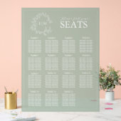 Sage Green Crest Monogramme Mariage Siège (Mariage)