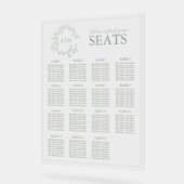 Sage Green Crest Monogramme Mariage Siège (Angle)