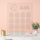 Sage Green Crest Monogramme Mariage Siège (Mariage)