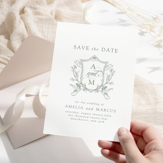 Sage Green Crest Sla de datum op Kaart