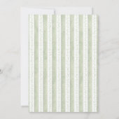 Sage Green Cross Daisy Baptism Invitation (Dos)