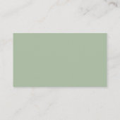Sage Green Custom Branded Informatiekaartje (Achterkant)