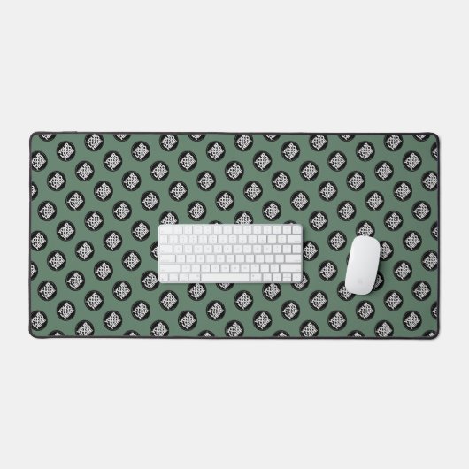 Sage Green Custom Business Logo Patroon Bureaumat (Keyboard & Muis)