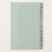 Sage Green Custom Monogram 2025 Planner (Achterkant)