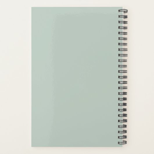 Sage Green Custom Monogram 2025 Planner (Achterkant)