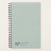 Sage Green Custom Monogram 2025 Planner (Voorkant)