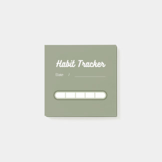 Sage green Cute Habit Tracker Post-it Notes