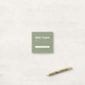Sage green Cute Habit Tracker Post-it Notes (Op bureau)