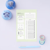 Sage Green Daily Planner with Mood & Goal Tracker Flyer (Enkel)