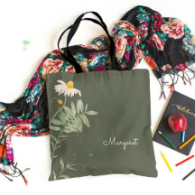 Sage Green Daisy Bloemen Minimal