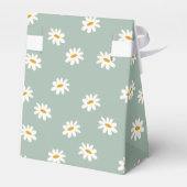 Sage Green Daisy Patroon Bedankdoosjes (Achterkant)