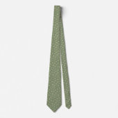 Sage Green Ditsy Floral Stropdas (Voorkant)