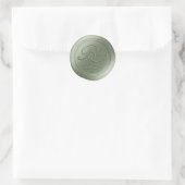 Sage Green Double Monogram Faux Wax Seal Stickers (Tas)