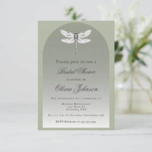 Sage Green Dragonfly Vrijgezellenfeest Kaart