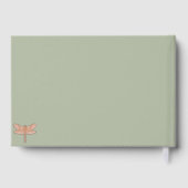 Sage Green Dragonfly Wedding Gastenboek (Achterkant)