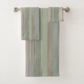 Sage Green Dusty Blue Taupe Grey Farmhouse Stripe (En situation)