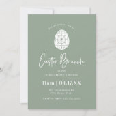 Sage Green Egg Brunch de Pâques Invitation (Devant)