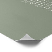 Sage Green Élégant 11 table Tableau de siège (Coin)