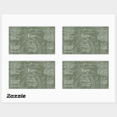 Sage Green Elegant 4 OZ Étiquette d'enveloppement  (Feuille)