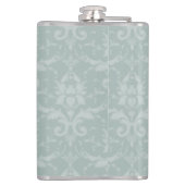 Sage Green Elegant Damask Flask Heupfles (Achterkant)