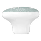 Sage Green Elegant Damask - Gepersonaliseerd Keramische Knop (Zijkant)