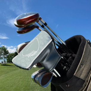 Sage Green Elegant Damask Golfheadcover