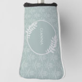 Sage Green Elegant Damask Golfheadcover (Draai 90)