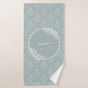 Sage Green Elegant Damask Personnalisé
