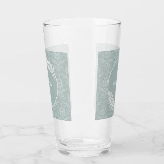 Sage Green Elegant Damask Speciaal glas (Rechts)