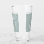 Sage Green Elegant Damask Verre Personnalisé (Gauche)