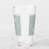 Sage Green Elegant Damask Verre Personnalisé (Droite)